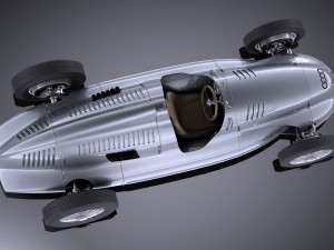 Auto Union Type D 1938 Race Car 3D Model
