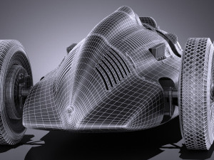 Auto Union Type D 1938 Race Car 3D Model