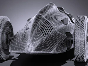 Auto Union Type D 1938 Raceauto 3D Model