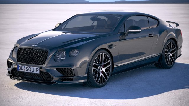 Bentley Continental Supersports 2018 Model 3D .c4d .max .obj .3ds .fbx .stl .blend 