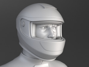 Biker Racing Motorcycle Rider 3D Model