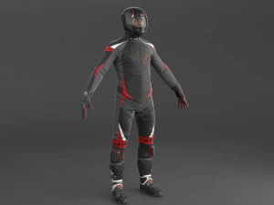 バイカー スポーツ オートバイ ライダー 3Dモデル