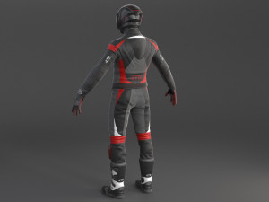 Biker Sport Motorcycle Rider Model 3D