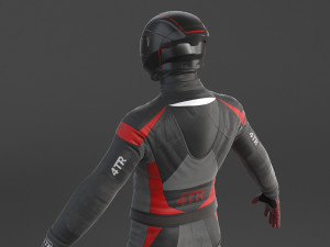 Biker Sport Motorcycle Rider Model 3D