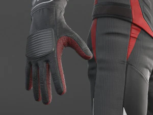 Biker Sport Motorcycle Rider 3D Model