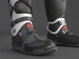 Biker Sport Motorcycle Rider 3D Model