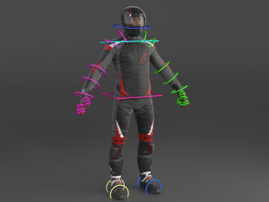 Biker Sport Motorcycle Rider Model 3D