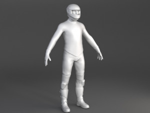 Biker Sport Motorcycle Rider Model 3D