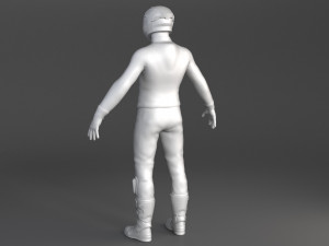 Biker Sport Motorcycle Rider Model 3D