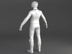 Biker Sport Motorcycle Rider 3D Model