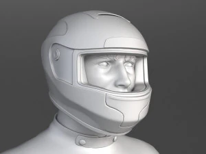 Biker Sport Motorcycle Rider 3D Model
