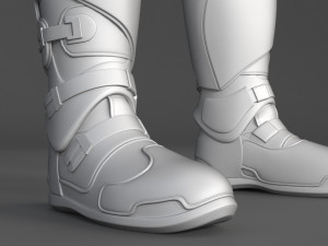 Biker Sport Motorcycle Rider Model 3D