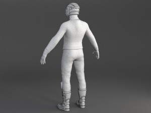Biker Sport Motorcycle Rider Model 3D