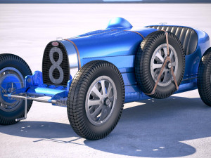 Bugatti Type 35 1925-1929 Vray 3D Model