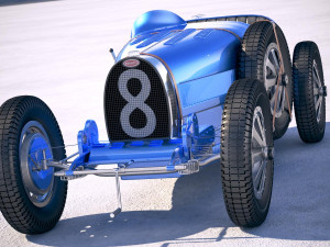 Bugatti Type 35 1925-1929 Vray Model 3D