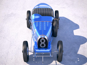 Bugatti Type 35 1925-1929 Vray Model 3D