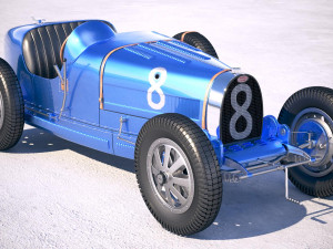 Bugatti Type 35 1925-1929 Vray Model 3D