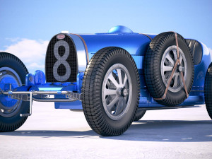 Bugatti Type 35 1925-1929 Vray Model 3D