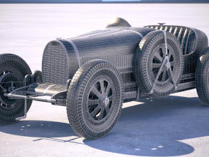 Bugatti Type 35 1925-1929 Vray 3D Model