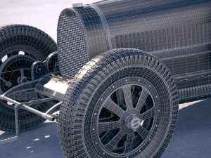 Bugatti Type 35 1925-1929 Vray Model 3D