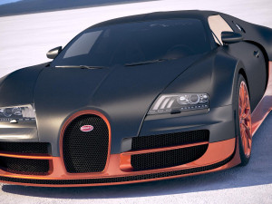 Bugatti Veyron Super Sport 2012-2016 Vray 3D Модель