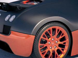 Bugatti Veyron Super Sport 2012-2016 Vray 3D Модель