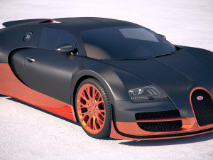 Bugatti Veyron Super Sport 2012-2016 Vray 3D Модель