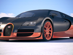 Bugatti Veyron Super Sport 2012-2016 Vray 3D Модель