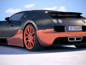 Bugatti Veyron Super Sport 2012-2016 Vray 3D Модель
