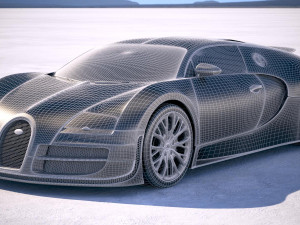 Bugatti Veyron Super Sport 2012-2016 Vray 3D Модель