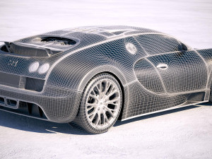 Bugatti Veyron Super Sport 2012-2016 Vray 3D Модель