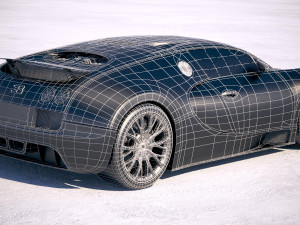 Bugatti Veyron Super Sport 2012-2016 Vray 3D Модель