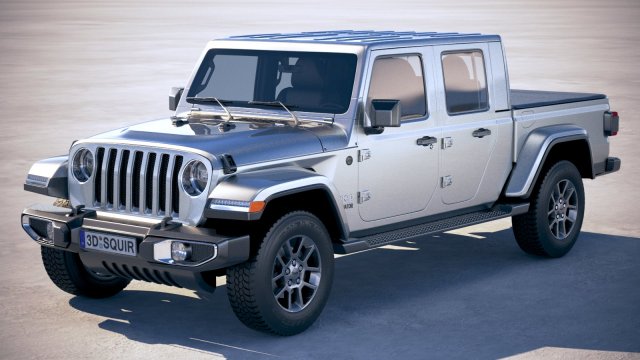 Jeep Gladiator 2020 3D Модель .c4d .max .obj .3ds .fbx .stl .blend