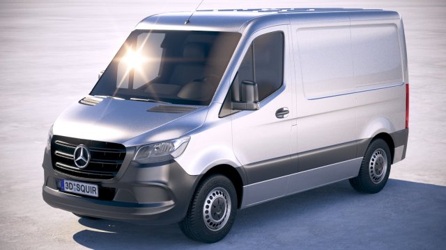 Mercedes-Benz Sprinter Short 2019 3Dモデル .c4d .max .obj .3ds .fbx .stl .blend