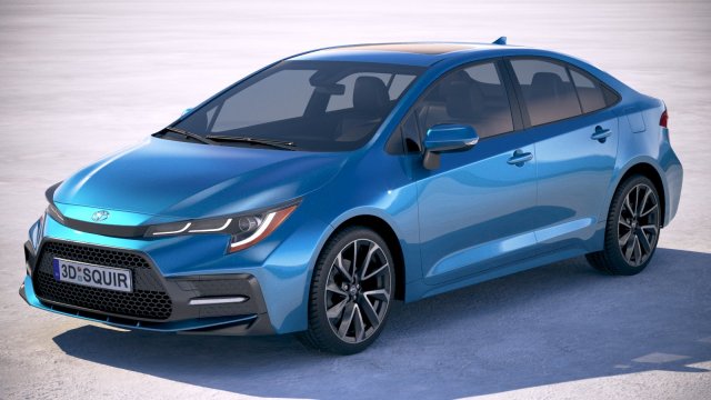 Toyota Corolla Sedan Regular 2020 Modelo 3D .c4d .max .obj .3ds .fbx .stl .blend