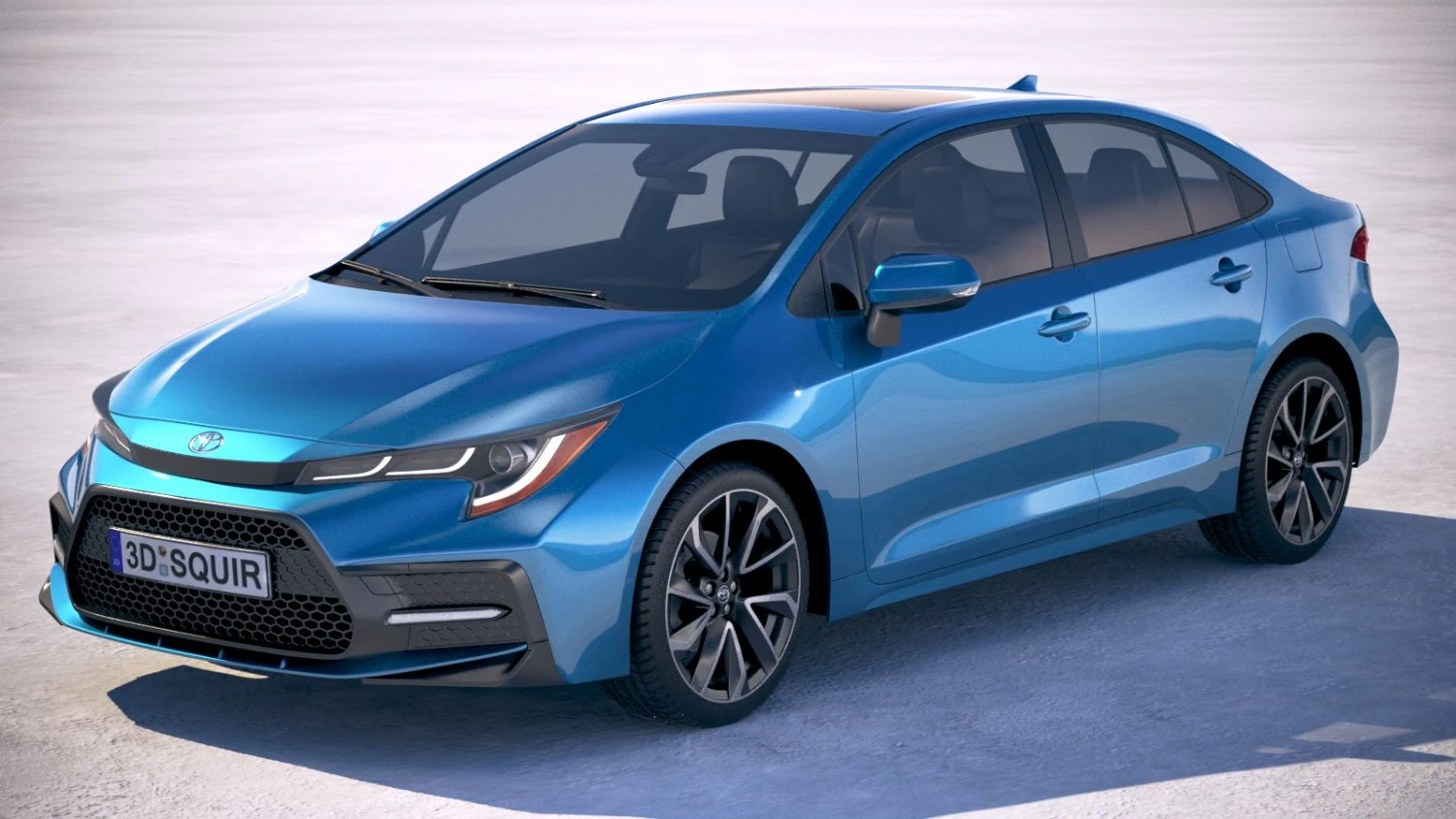 Toyota Corolla Sedan Regular 2020 3D Model .c4d .max .obj .3ds .fbx .stl .blend 