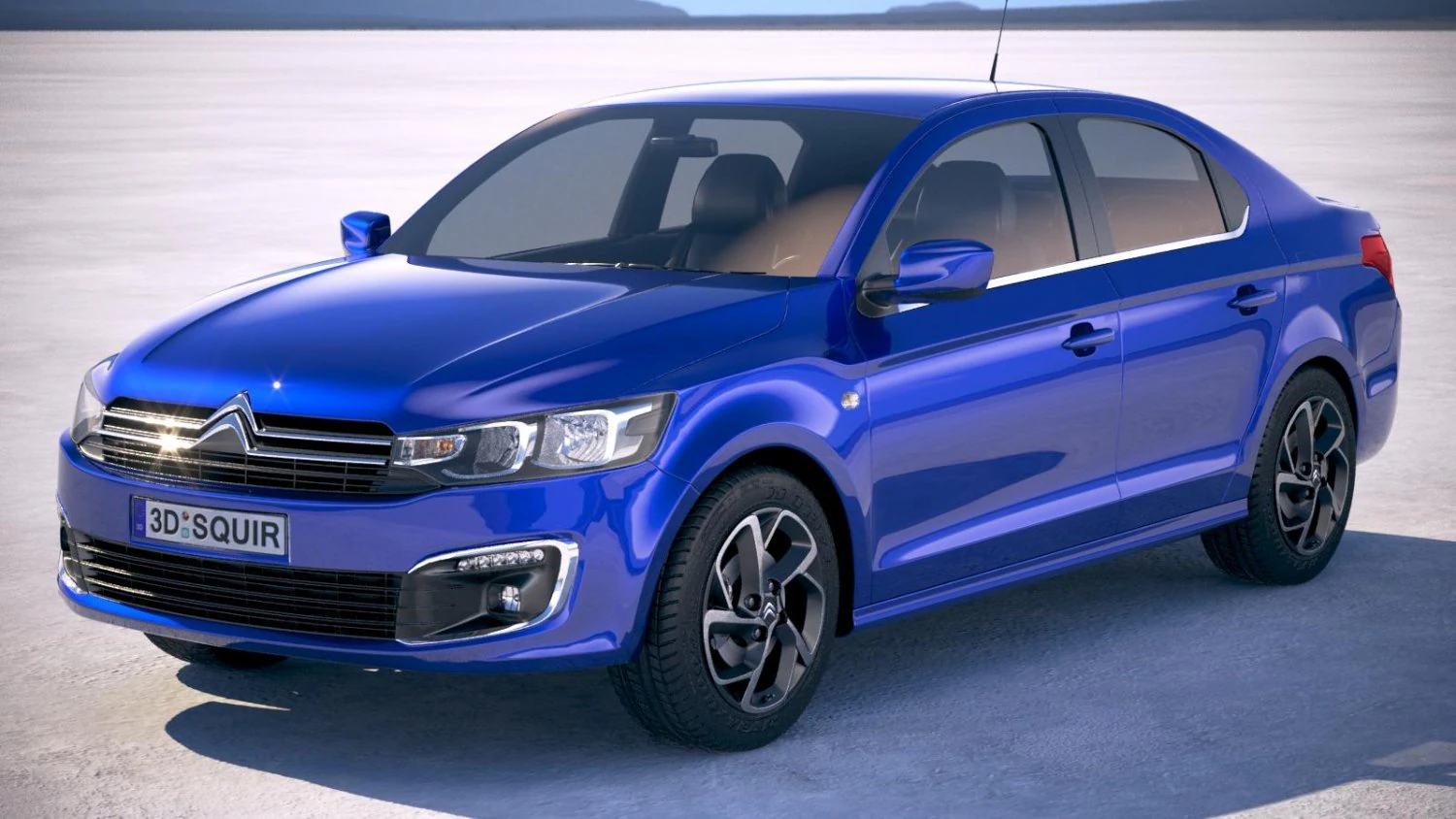 Citroen C-Elysee 2017 3D Model .c4d .max .obj .3ds .fbx .stl .blend 