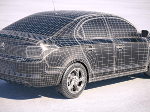 Citroen C-Elysee 2017 3D Model