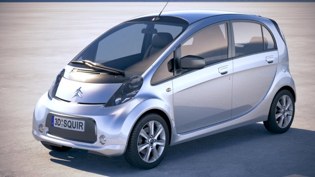 Citroen C-Zero 2018 3D 模型 .c4d .max .obj .3ds .fbx .stl .blend