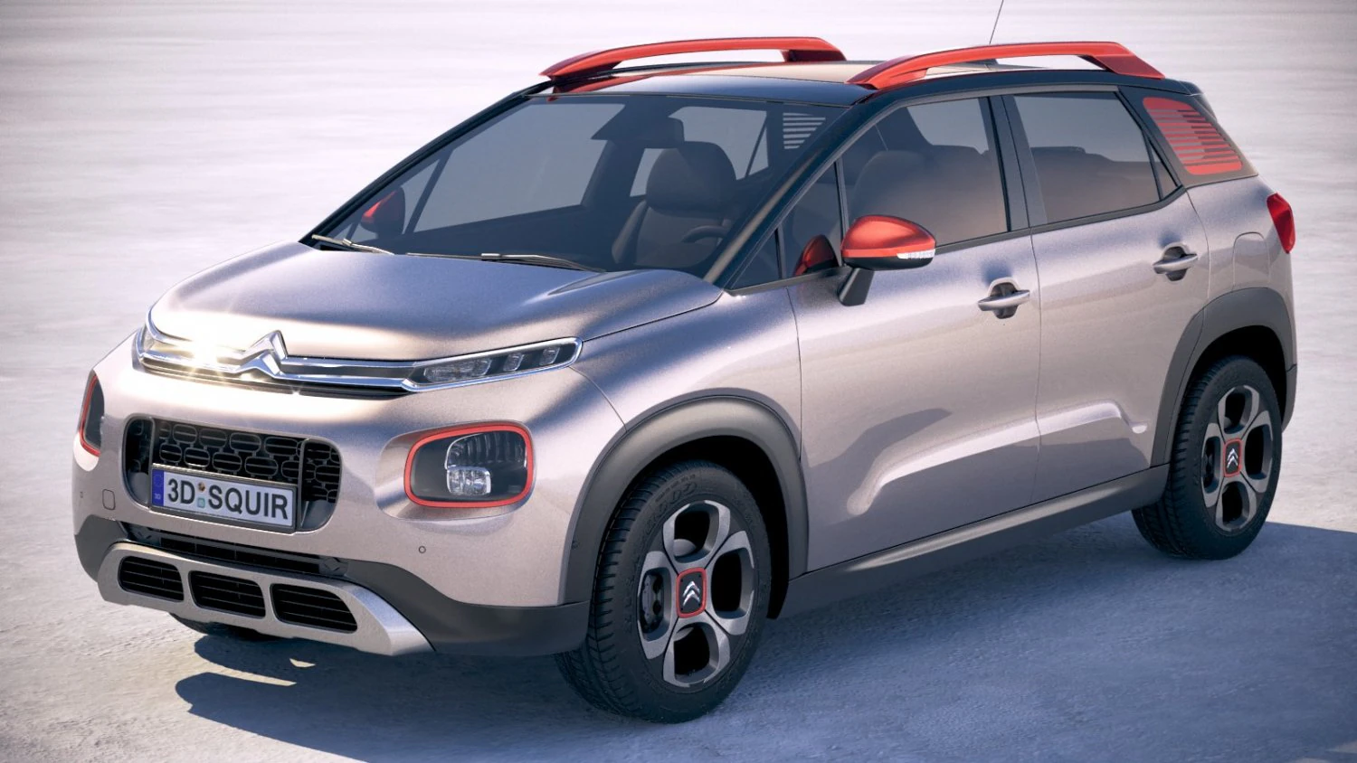 Citroen C3 Aircross 2018 3D Model .c4d .max .obj .3ds .fbx .stl .blend 