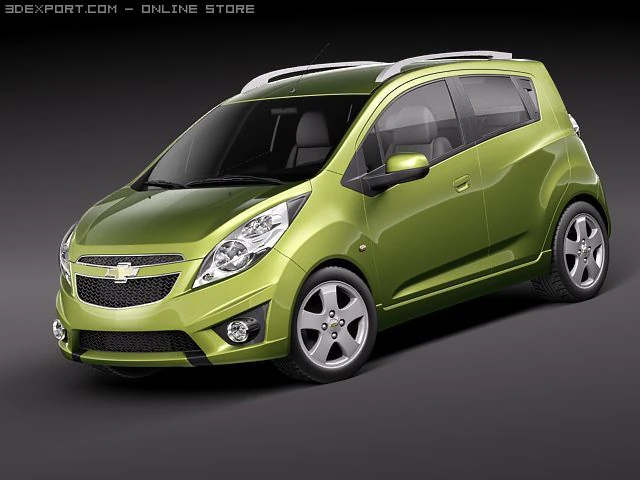 Chevrolet Spark 2010 3D Model .c4d .max .obj .3ds .fbx .stl .blend 