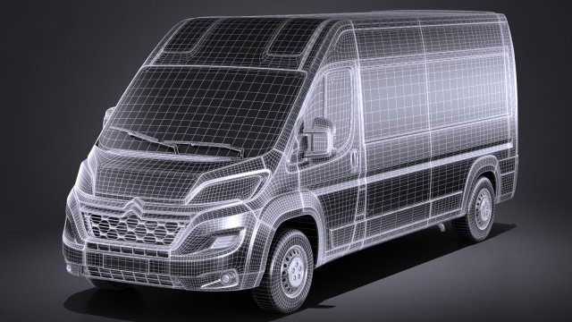 Citroen Jumper Panel Van 2014 3D model - Download Vehicles on