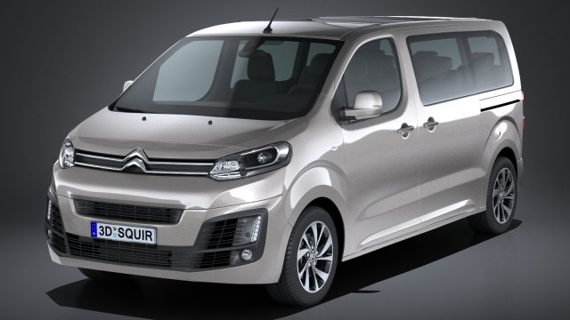 Citroen Spacetourer 2017 3D Model .c4d .max .obj .3ds .fbx .stl .blend