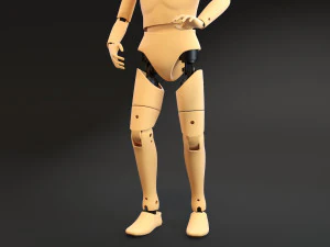 Crash Test Dummy Standing 3D Model