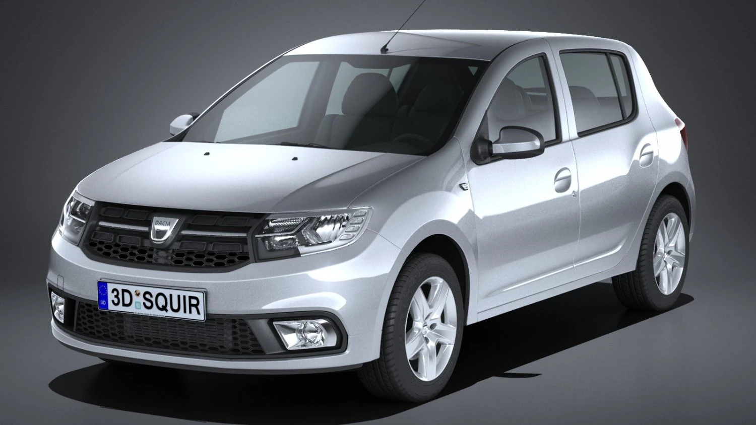 Dacia Sandero 2017 3D Model .c4d .max .obj .3ds .fbx .stl .blend