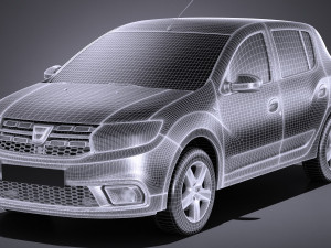 Dacia Sandero 2017 3D 모델
