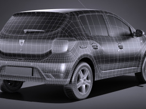 Dacia Sandero 2017 3D 모델