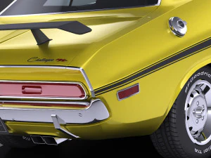 Dodge Challenger 1970 RT lowpoly 3D Model