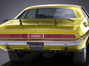 Dodge Challenger 1970 RT lowpoly Modelo 3D