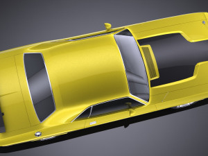 Dodge Challenger 1970 RT lowpoly Modelo 3D